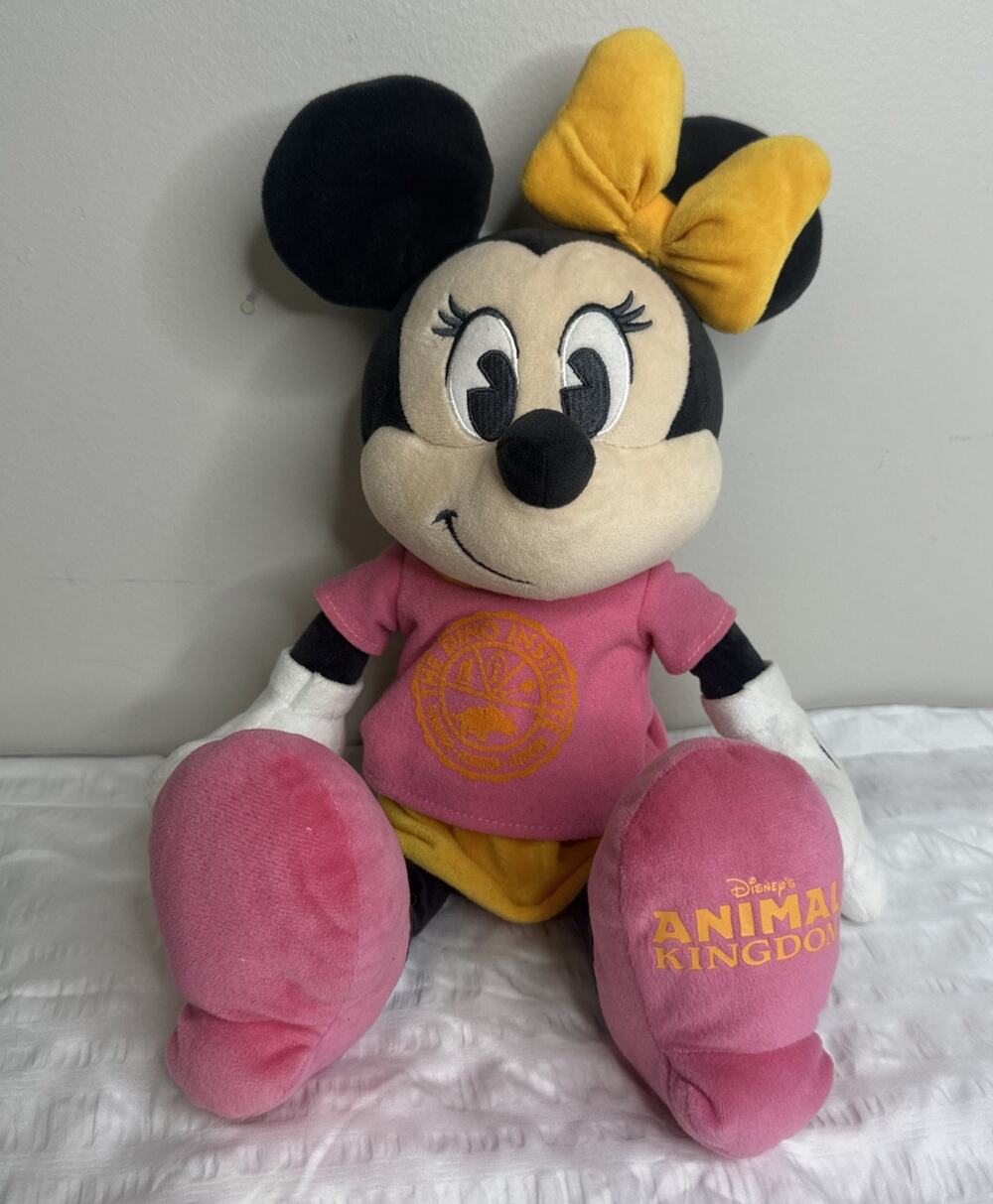 Disney Parks Animal Kingdom Dinoland Minnie Mouse Plush Dino Institute